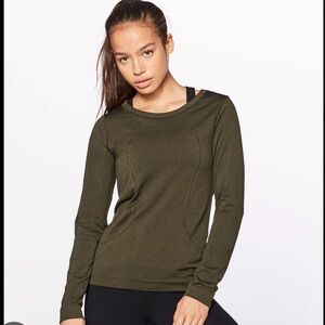 Lululemon Swiftly Tech Long Sleeve (Breeze) (Relaxed Fit) in Dark Olive